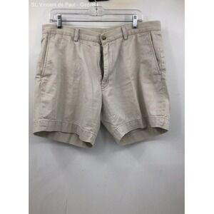 Polo Ralph Lauren White Classic Fit 6" Flat Front Chino Shorts Men's 35 Twill